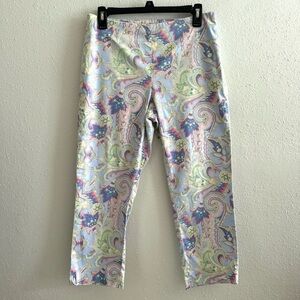 Lauren Ralph Lauren Pastel Paisley Capris - Light Blue, Pink, Green